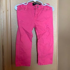 Pink little girl pants